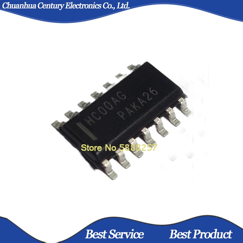 10 Pcs/Lot MC74HC00ADR2G HC00AG HC00AC SOP14 New and Original In Stock