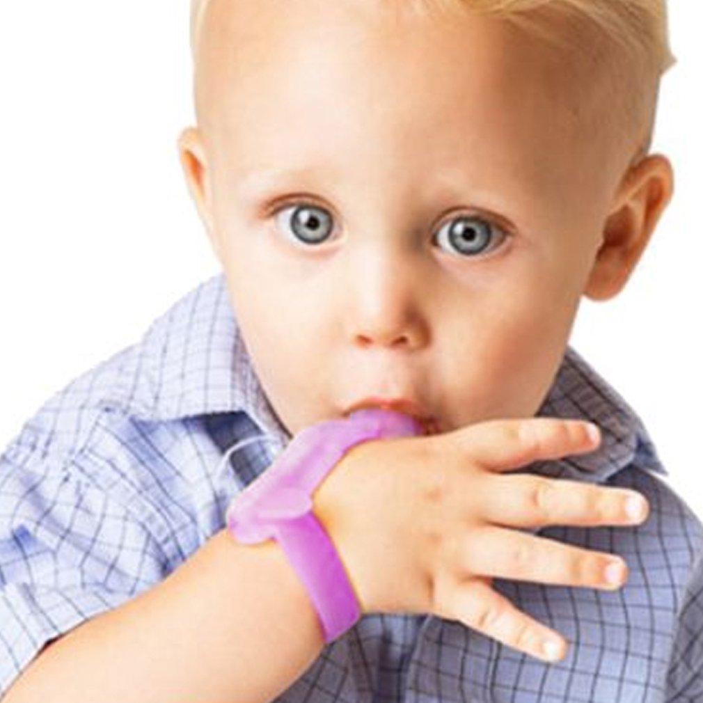 Safe Use Non-Toxic Latex-free Silicone Infant Kids Child Finger Guard Stop Thumb Sucking Wrist Band Sucking Appliance