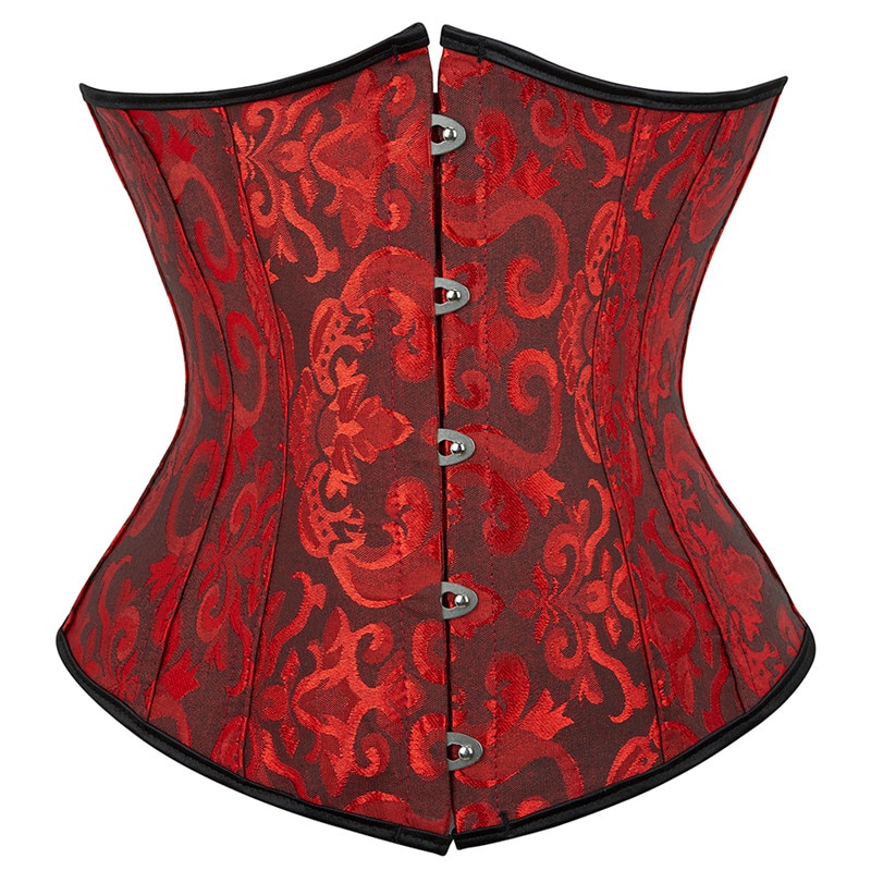 Corset Underbust Top Body Shaper for Wome Waist Cincher Sexy Gothic Plus Size Corpete Corselet Fashion Black White Red Blue Rose