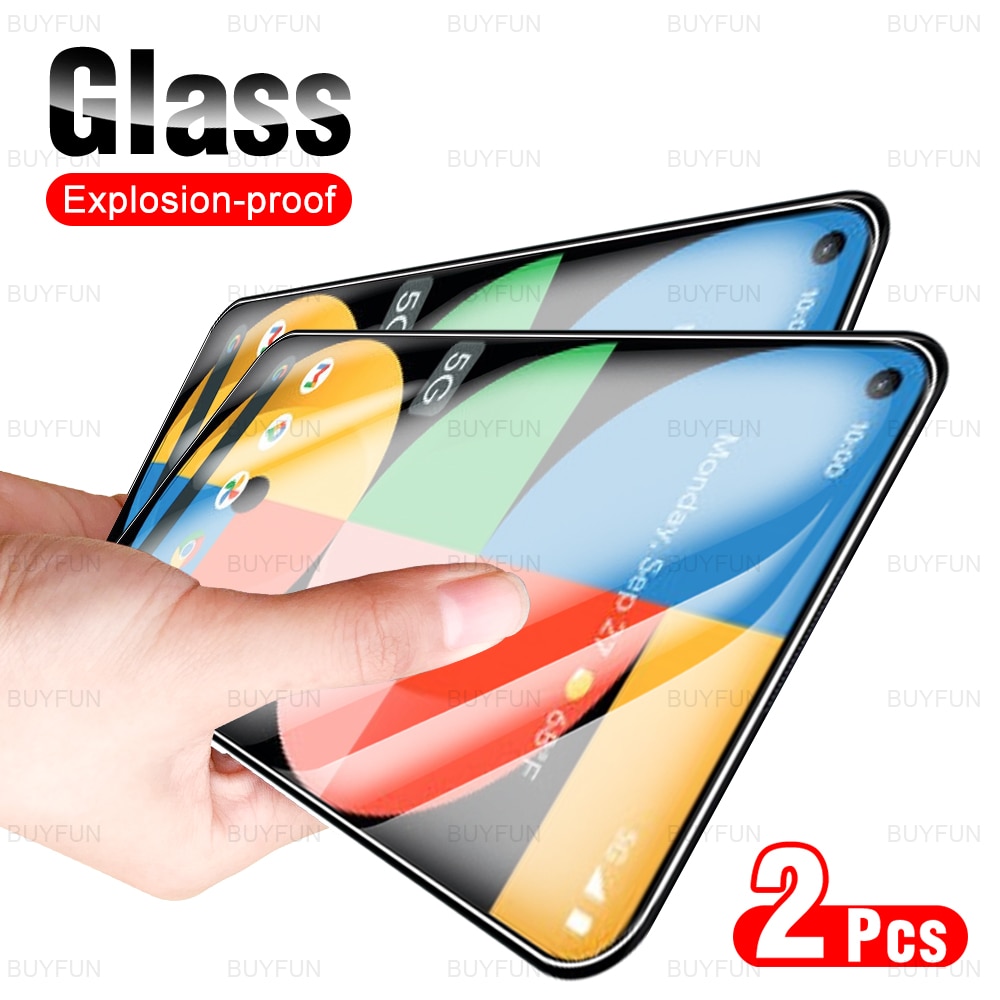 2pcs Full Cover Screen Protector For Google Pixel 5a 5G 6.34'' Explosion proof tempered protective glass for google pi