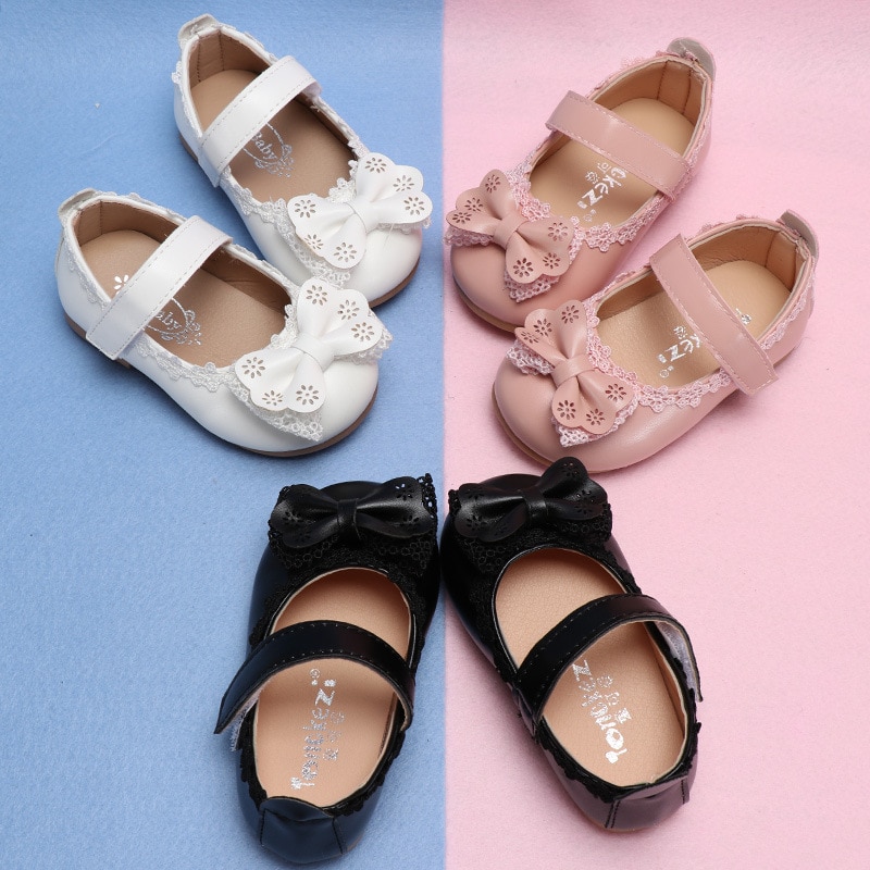 Girls Princess Shoes Non-slip Toddlers Shoes Bow Knot Sandals For Children Kids Party Shoes Baby Wedding Shoe 1-8