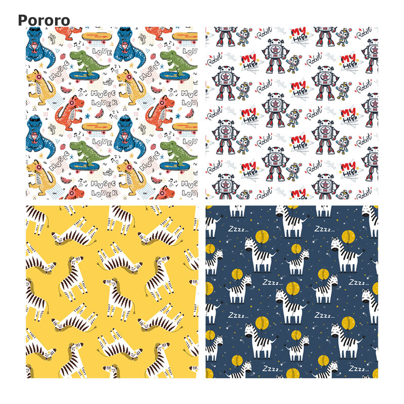 Pororo waterproof pul cloth diaper sewing fabric, breathable pul fabric for baby boy girl snack bag diaper bags selling by meter