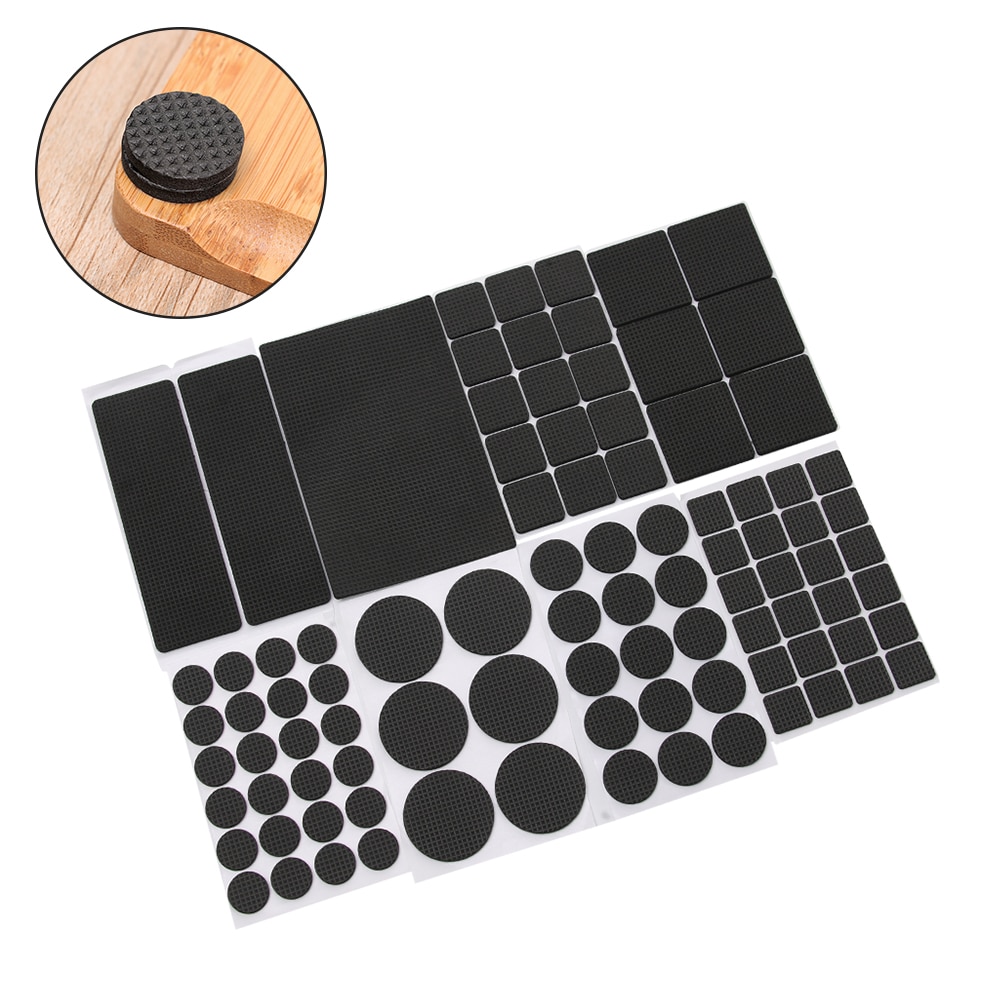 1/2/6/15/24PCS Soft Bumper Chair Fitting Thicken Self-adhesive Floor Protector Anti-slip Mat Rub Furniture Leg Pads Wall Sticker