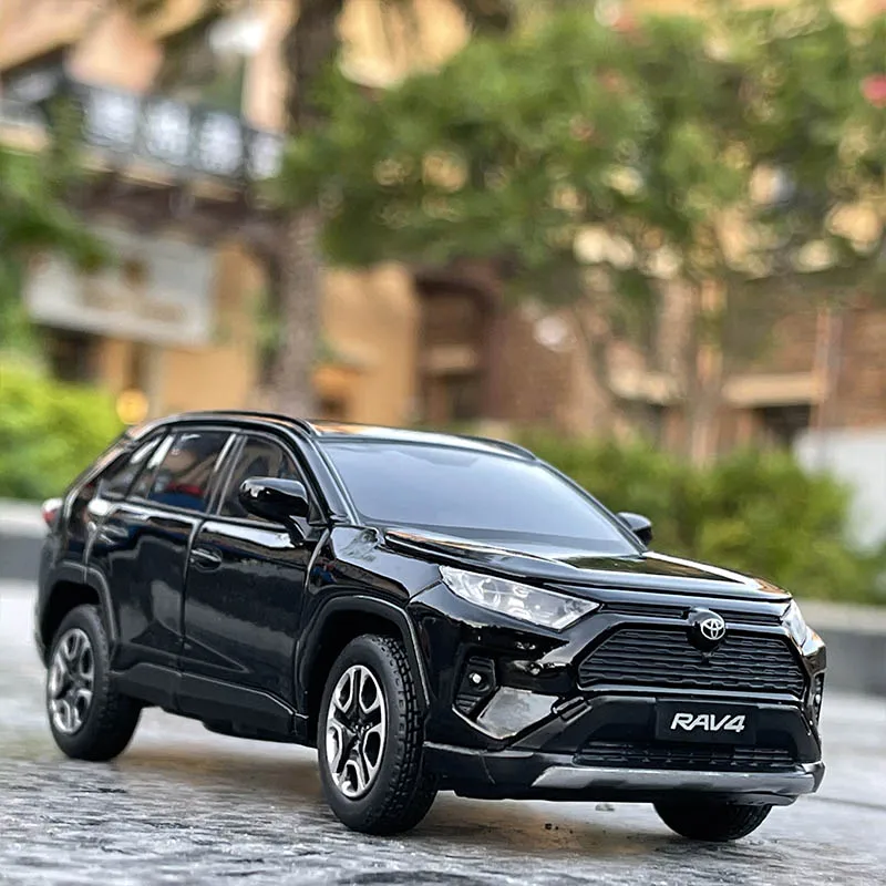 JKM 1:32 RAV4 2020 SUV Diecasts & Toy Vehicles Metal Car Model Shock absorber Sound Light Collection
