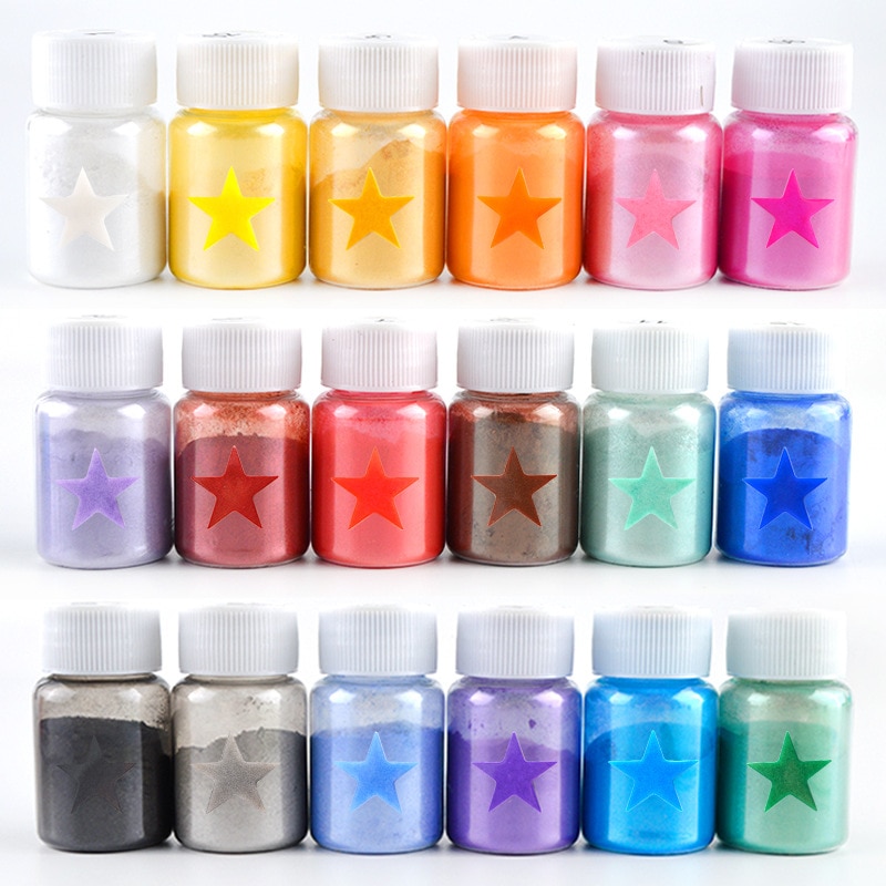 18 Color 10g Pearl Powder Resin Pigments DIY UV Epoxy Dye Mold Colorant Jewelry Making Supplies Handmade Crafts Mica powder