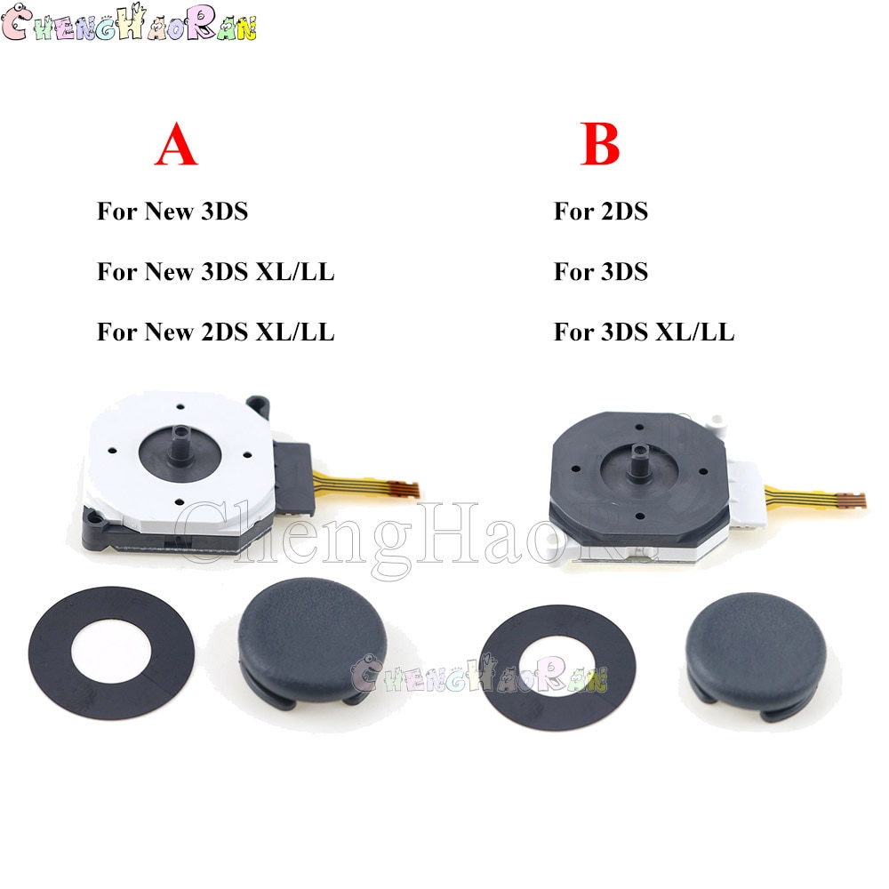 1set Plastic Hard Thumbstick Thumb Stick joystick + Cap +PAD for 2DS 3ds 3ds xl for New 3DS 3DSXL XL LL/ New 2DS XL LL