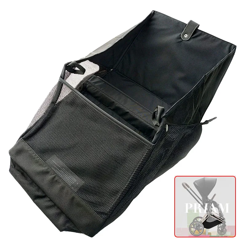 Stroller Shopping Basket Compatible Priam 3/4 Pram Pushchair Storage Bag Baby Carriage Basket Cart