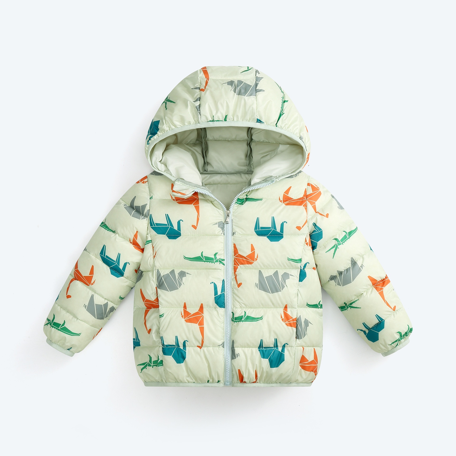 Lightweight Children's Down Jacket for Baby Boys and Girls Toddler Kids Cartoons Animal Print Parka Duck Down Coats With Ho