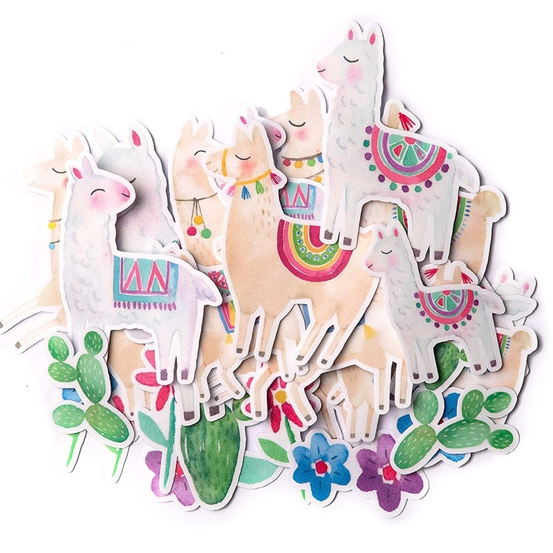 31 Pieces Cute Llama Stickers for Kids Cool Farm Animal Sticker Pack for Scrapbooking and Journals