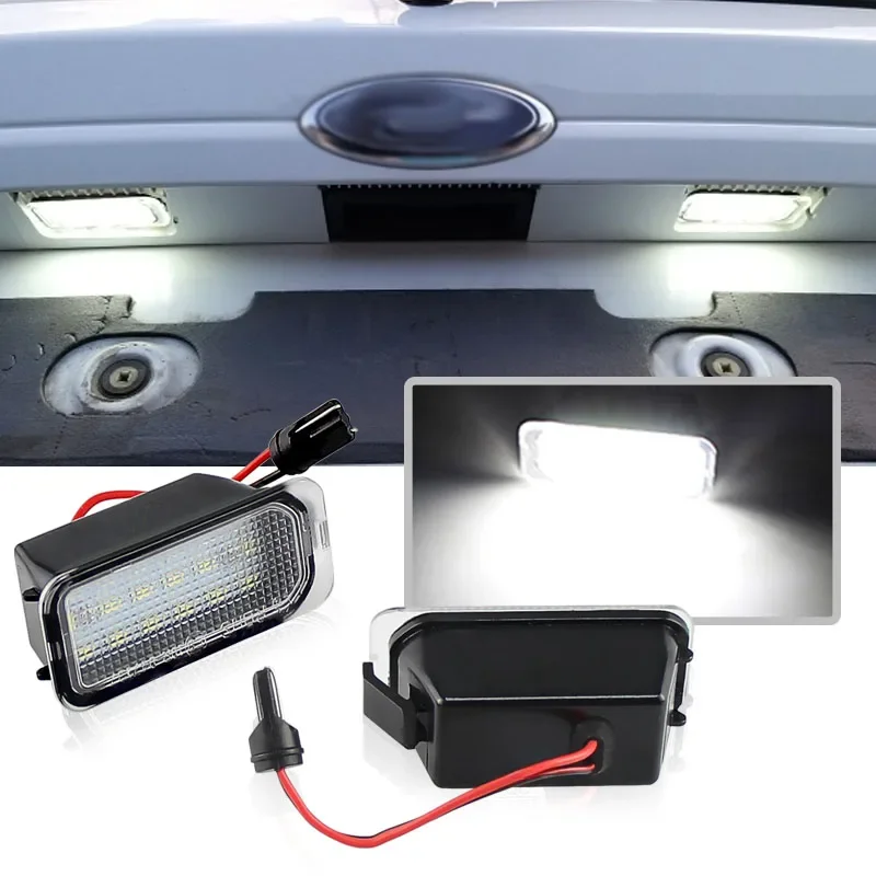 2Pcs License Plate Light for Ford KUGA S MAX MONDEO MK4 MK5 MK2 FIESTA 2008-2019 FOCUS ABS Plastic