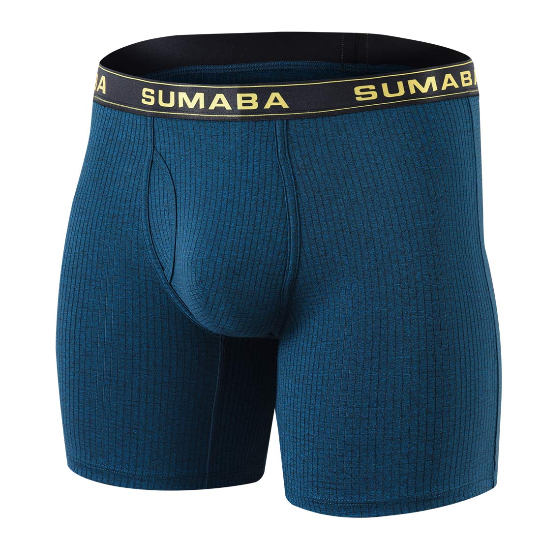 Men Comfortable Breathable Boxers Briefs Men's Long Leg Nylon Panties Solid 1Pcs