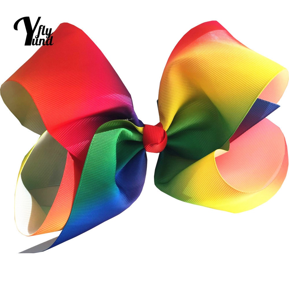 Yundfly Fashion Print Ribbon Bowknot Infant Hairpins Cute Handmade Bows Duckbill Clip Baby Headwear Hair Accessories Photo Props