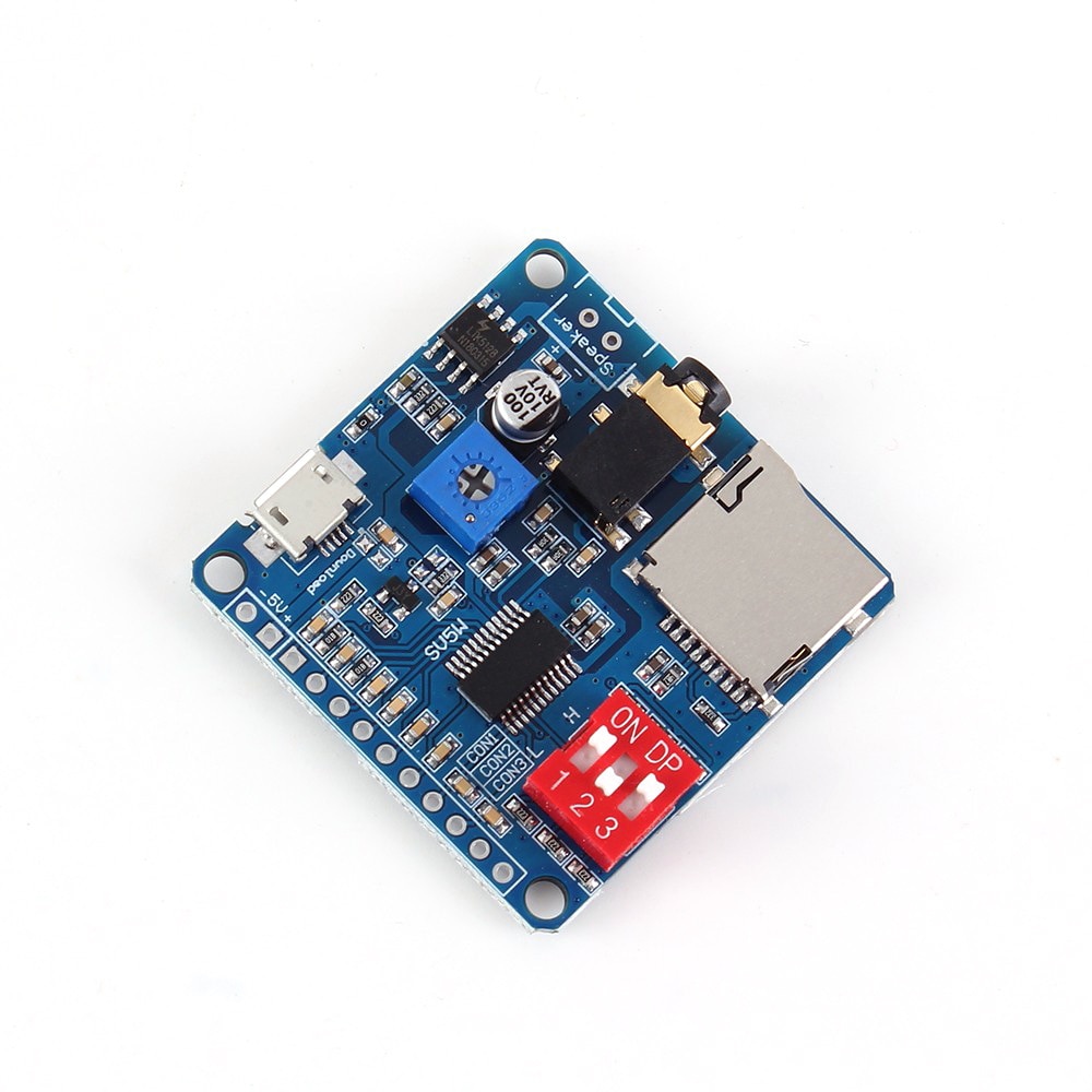 Voice Playback Module DY-SV5W MP3 Voice Module Board WAV Decoding Trigger MP3 Playback Serial Control For Arduino