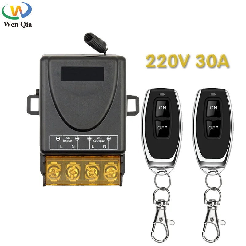 433Mhz Remote Control Switch AC220V 30A Hign power On off Remote Control Transmitter for Water Pump