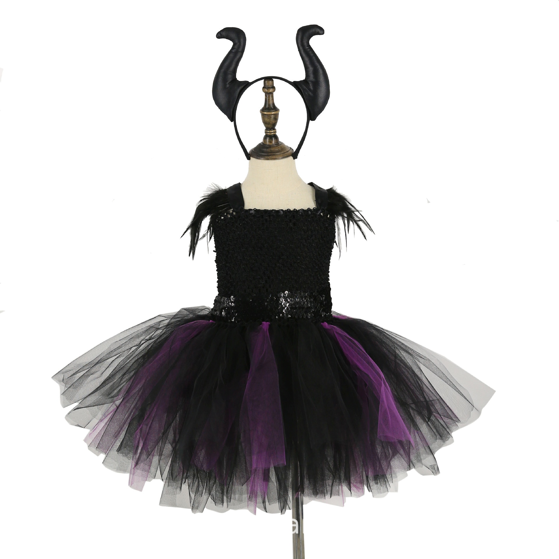 Girls Tutu Dress With Headband Suit for Halloween Costume Girls Cosplay Clthing Party Dance Tutu Children Clothes