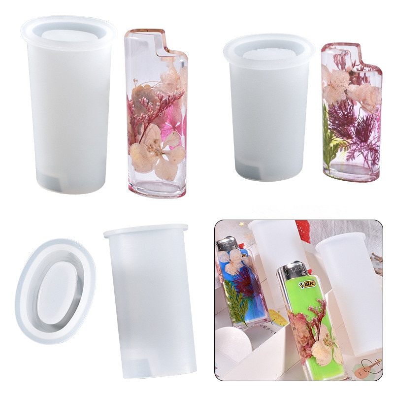 DIY Crystal Epoxy Resin Mold Lighter Protective Cover Silicone Mold
