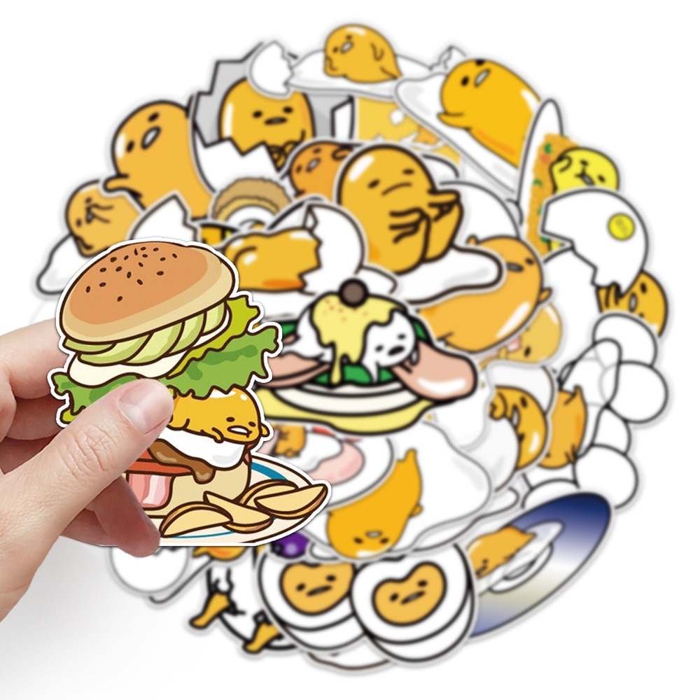 50PCS New Children's Cartoon Cute Lazy Egg Graffiti Stickers Notebook Scooter Trolley Case Decorative Stickers Wholesale