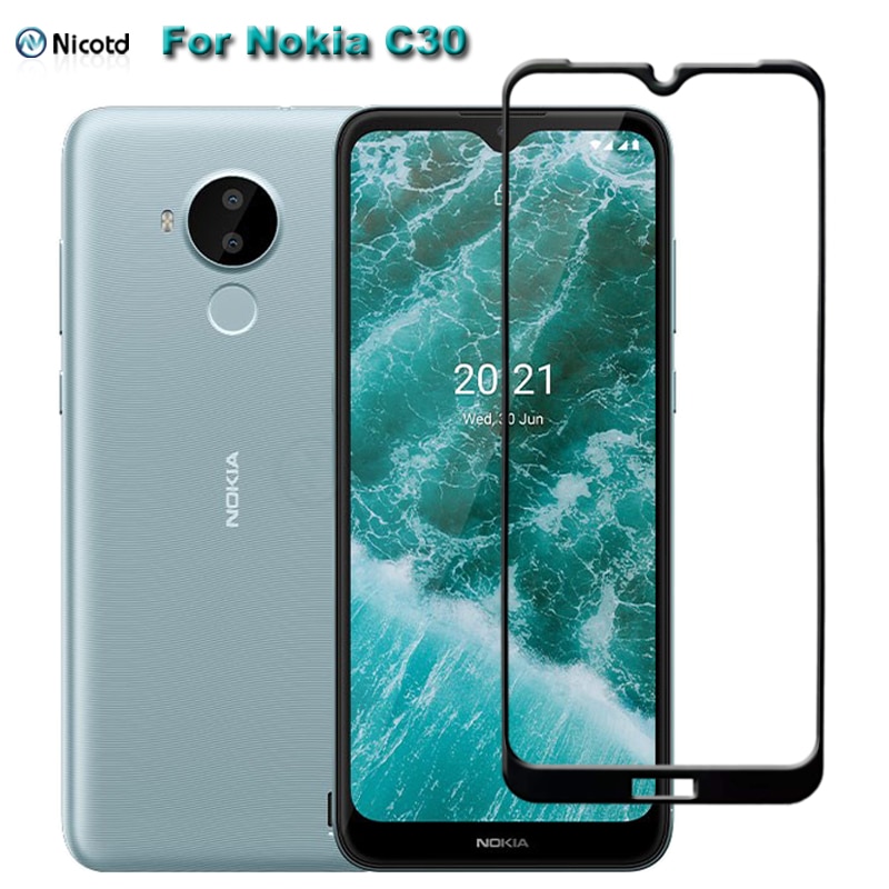 Screen Protector Full Cover Protective Glass For Nokia C30 TA-1357 9H Hardness Anti-Scratch Tempered Glass For Nokia c30 6.82&qu