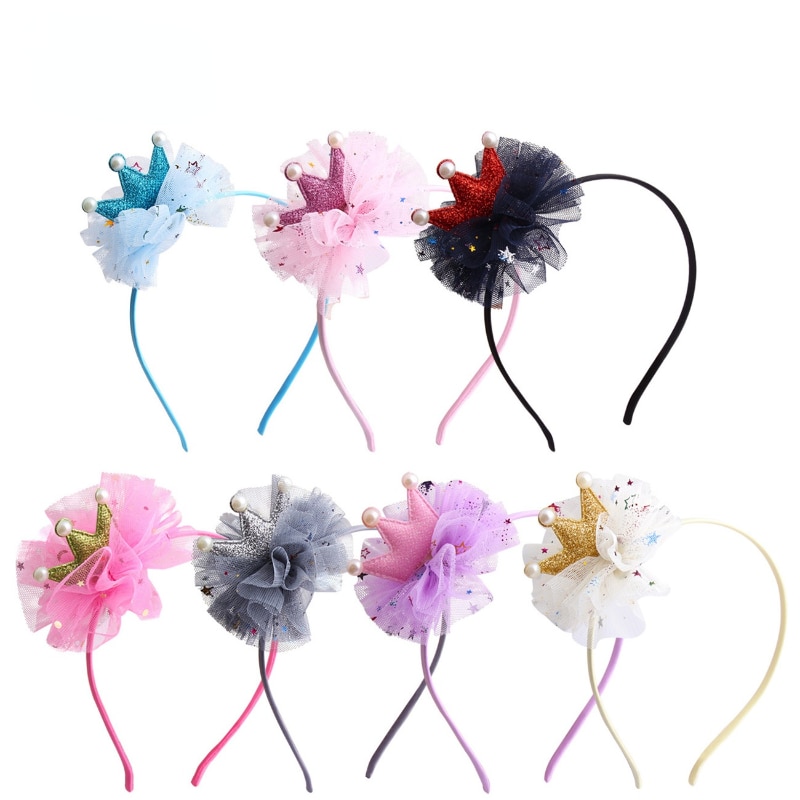 1pc Kids Crown Flower Headband Headbands Hair Girls Baby Bowknot Hairband Baby Girl Accessories Set Photography