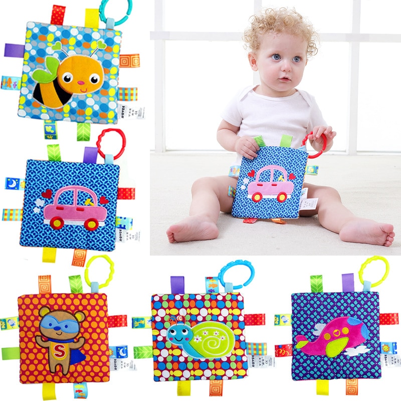 Newborn Baby Comfort Towel Hand Towel Children Baby Towel Blanket Cute Soft Square Plush Toy Comfortable Label Blanket