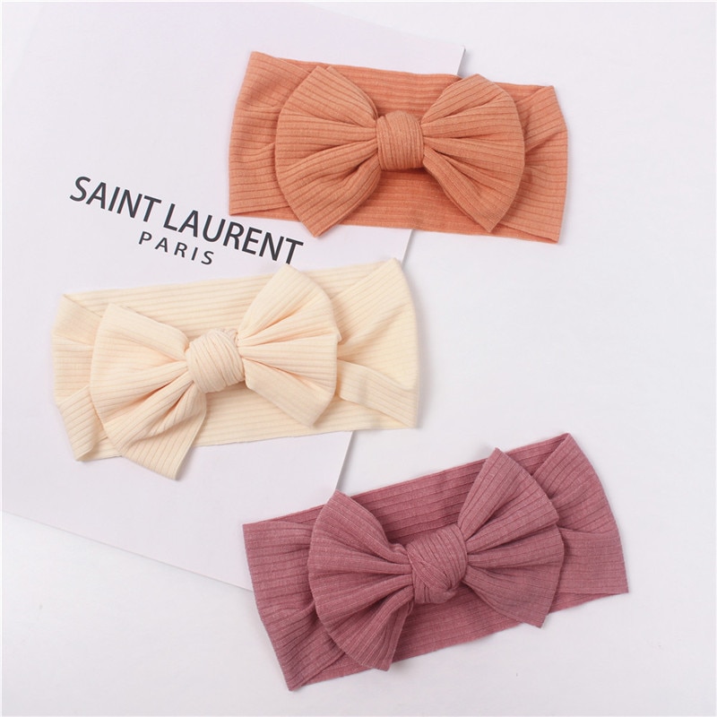 Baby Headband Bows Hairband For Girls Princess Hair Accessories Kids Cord Headwrap Infant Wide Turban Bandeau Enfant