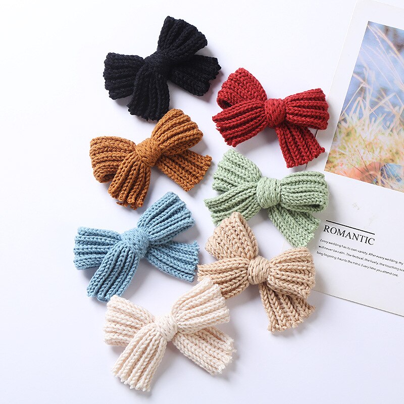Autumn Winter New Children's Headdress Girls Wool Bow Hairpin Baby Hairpin Baby Headwear Headband Baby Girl Accessories