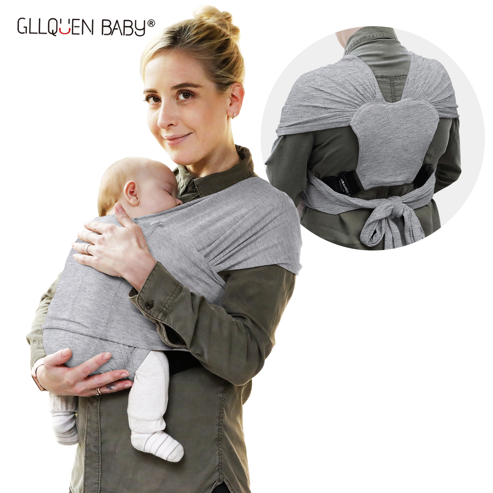 Baby Wraps Baby Sling Babyback Carrier Adjustable Lock Infant Wrap Nursing Cover Carrier Soft Breastfeed Birth Comfortable Sling