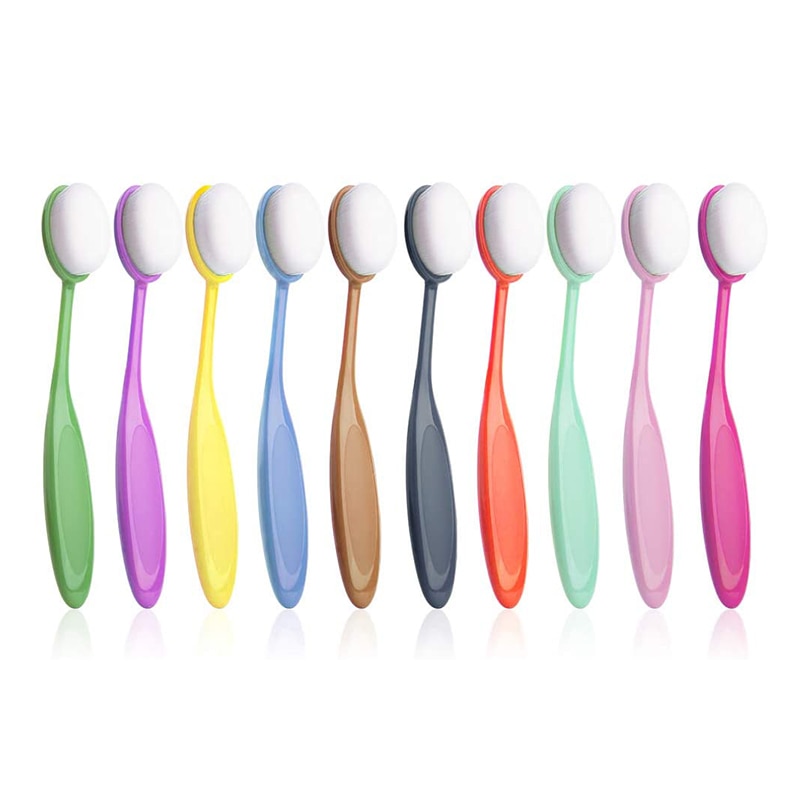 10pcs/Set Colorful Ink Brush Smooth Blending Brushes Drawing Painting Flat Brushes Kit DIY Scrapbooking Cards Making Ink Tools
