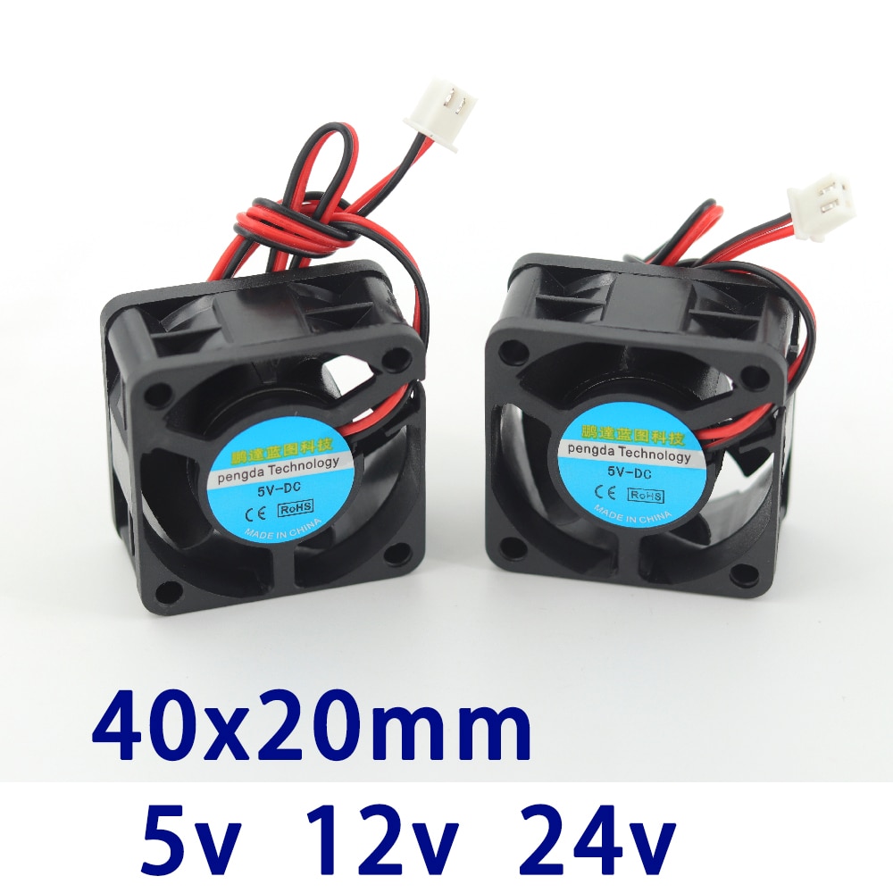 3d printer part fan 4020 2pins 40mm 40x40x20mm 4cm graphics card DC 5V 12V 24V 2P