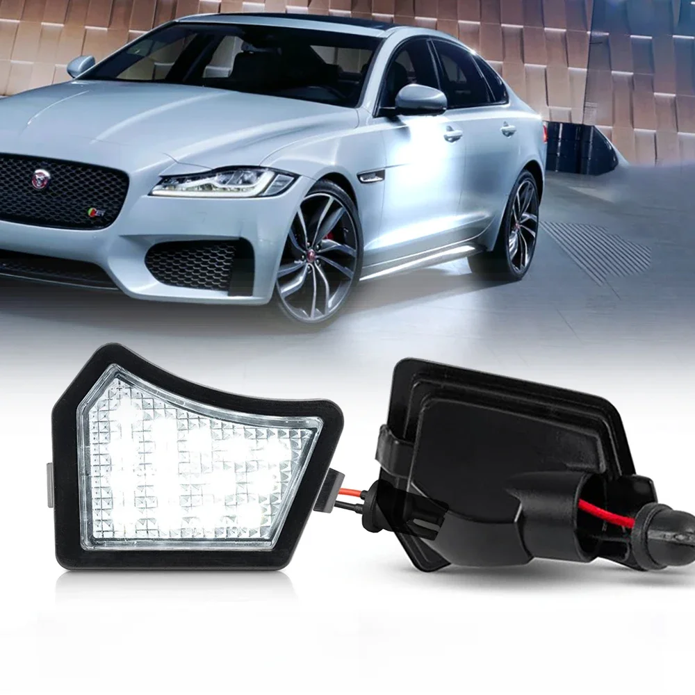 2Pcs 6000K LED Under Side Mirror Light Puddle Lamps For Jaguar XF X250 X260 XJ X350 X351 X358 XE