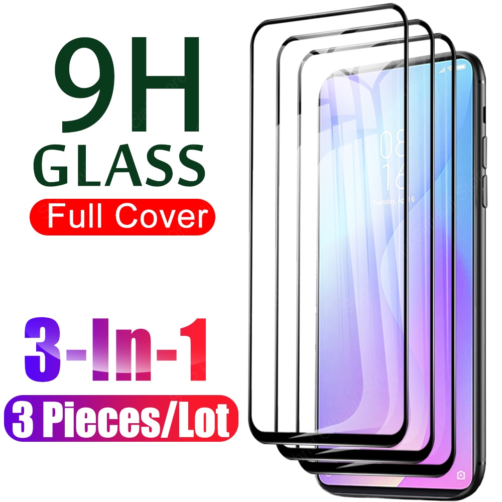 3 Pcs Full Cover Tempered Glass For Xiaomi Mi 9T Pro Screen Protector On Xaomi 9 T Mi9 tpro Mi9t Mi9tpro 9tpro Protective Film
