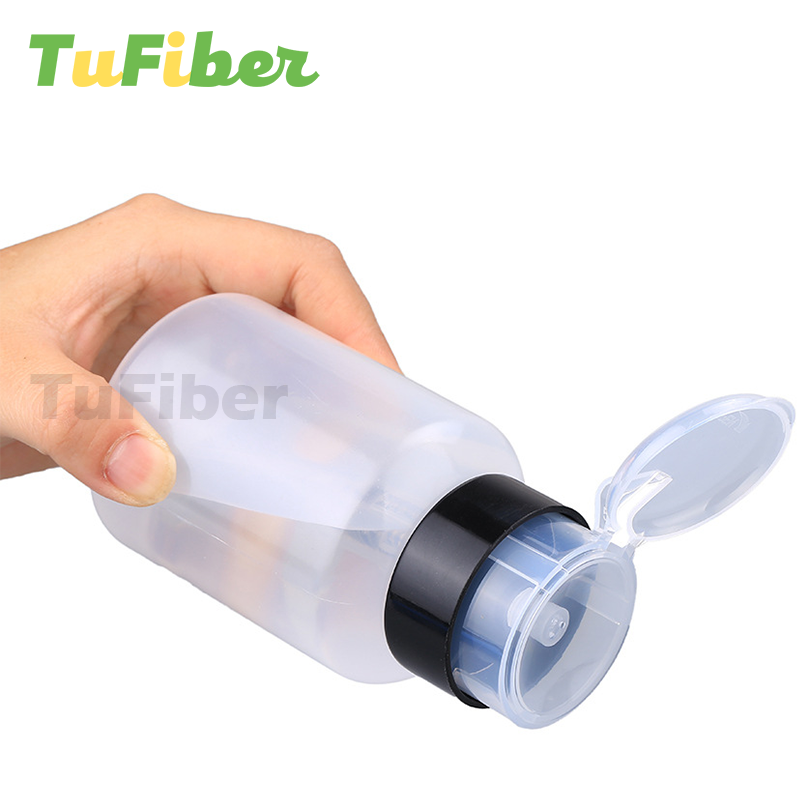 5Pcs 250mL/60ml FTTH Alcohol Bottle Drop Proof Leak Proof Alcohol Dispensing Pump Empty Bottle for Optical Fiber Cleaning Tool