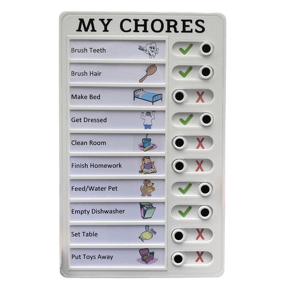 Memo Plastic Board Chore Chart Reusable Rv Checklist Care Checklist Daily Life My List Kid Self-disciplined Plan Elder Chor B2f6