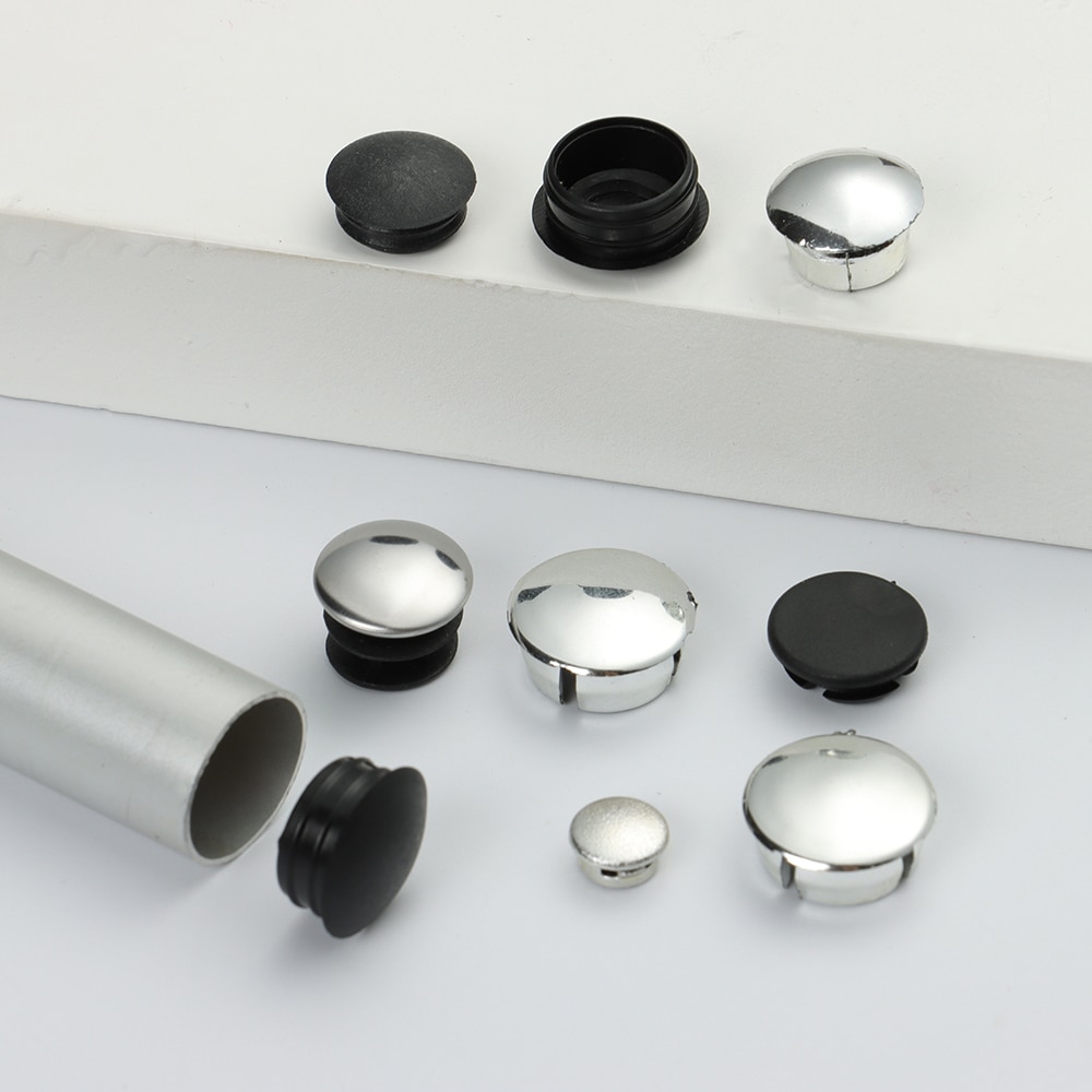 10Pcs Stainless Steel Furniture Leg Plug Blanking End Cap Bung For Round Pipe Tube End Cap Home Daily Tool Furniture Accessories