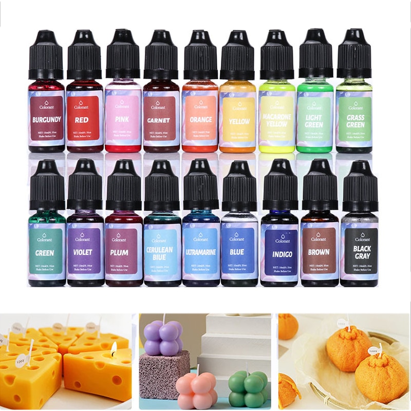 10ml Resin Pigment DIY Candle Dye Epoxy Resin Mold Aromatherapy Soap Making Soy Wax Handmade Crafts Jewelry Making Tools