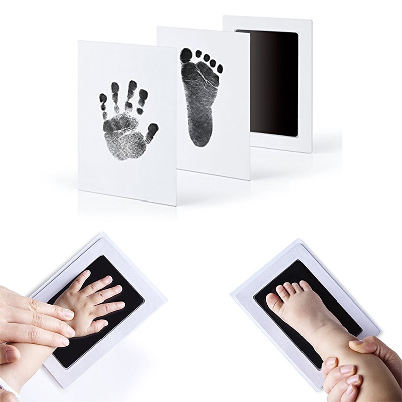 Baby Non-Toxic Handprint Footprint Imprint Kit Baby Souvenirs Casting DIY Photo Frame Newborn Hand Ink Pad Toddle Birthday Gifts