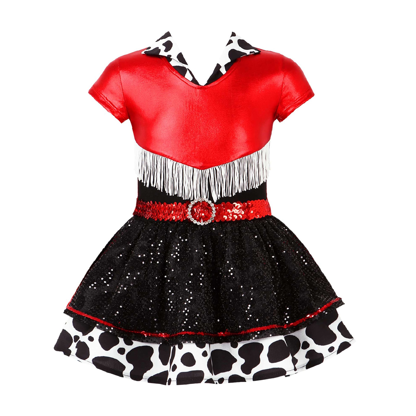Kids Halloween Cosplay Costume Children Clothing Lapel Collar Tassels Dress Arm Sleeves Girls Stage Performance Party Costume