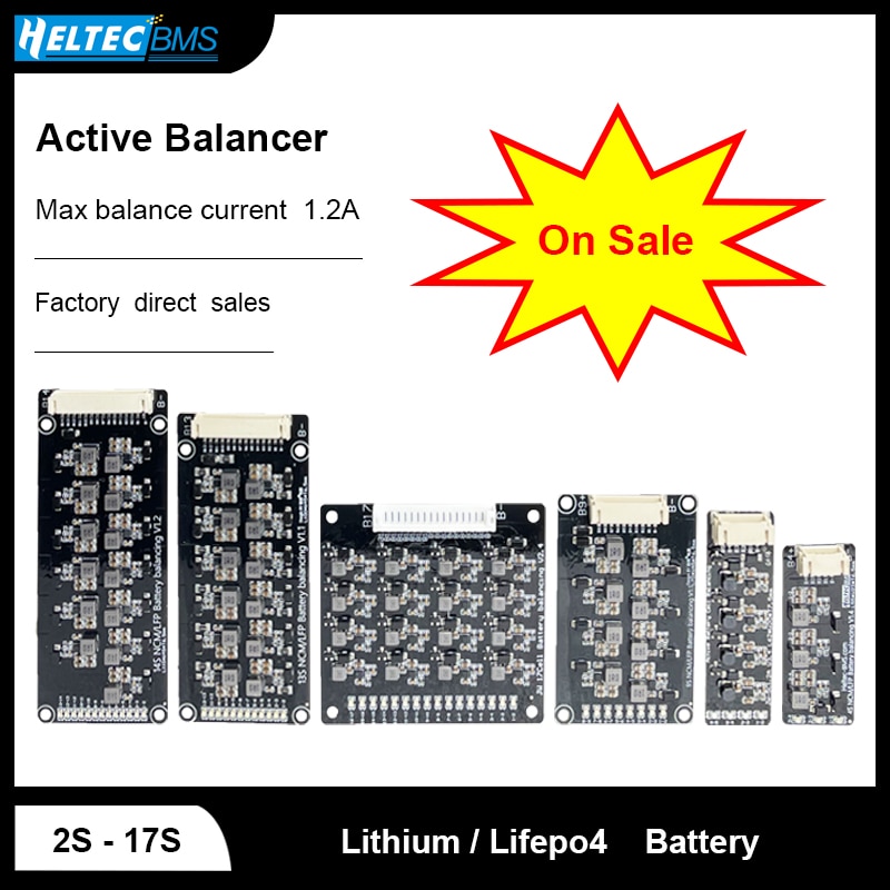 Wholesale 1.2A Balance Li-ion Lifepo4 Battery Active Equalizer Balancer Energy Transfer BMS 3S 4S 6S 8S 10S 13S 14S 16S 17S