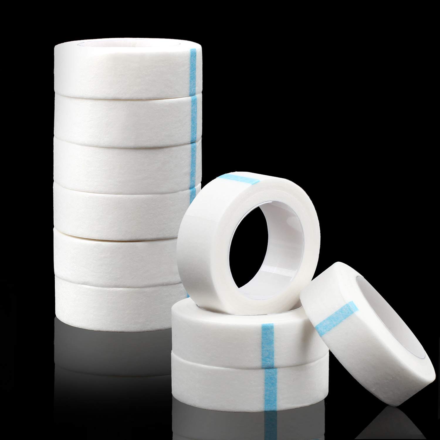 Eyelash Extension Tape, 10 Rolls Micropore Medical Tape for Eyelash Extension, Adhesive Fabric Tape For for Eyelash Extension