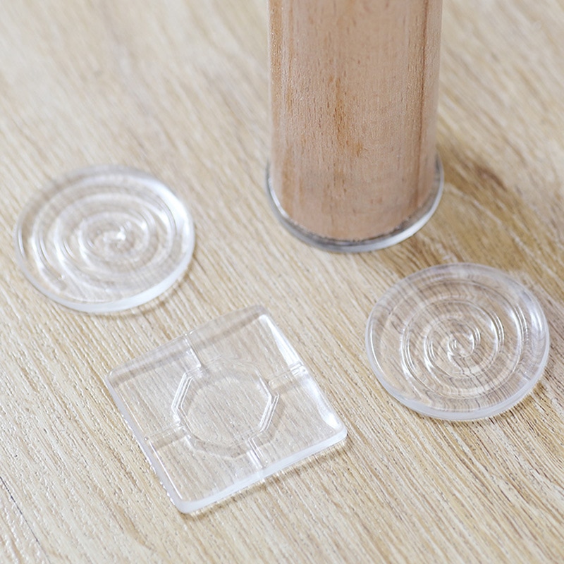 4PCS Clear Thicken Furniture Protection Pads Covers Non-slip Silicone Table Chairs Foot Protection Caps Chair Leg Protection
