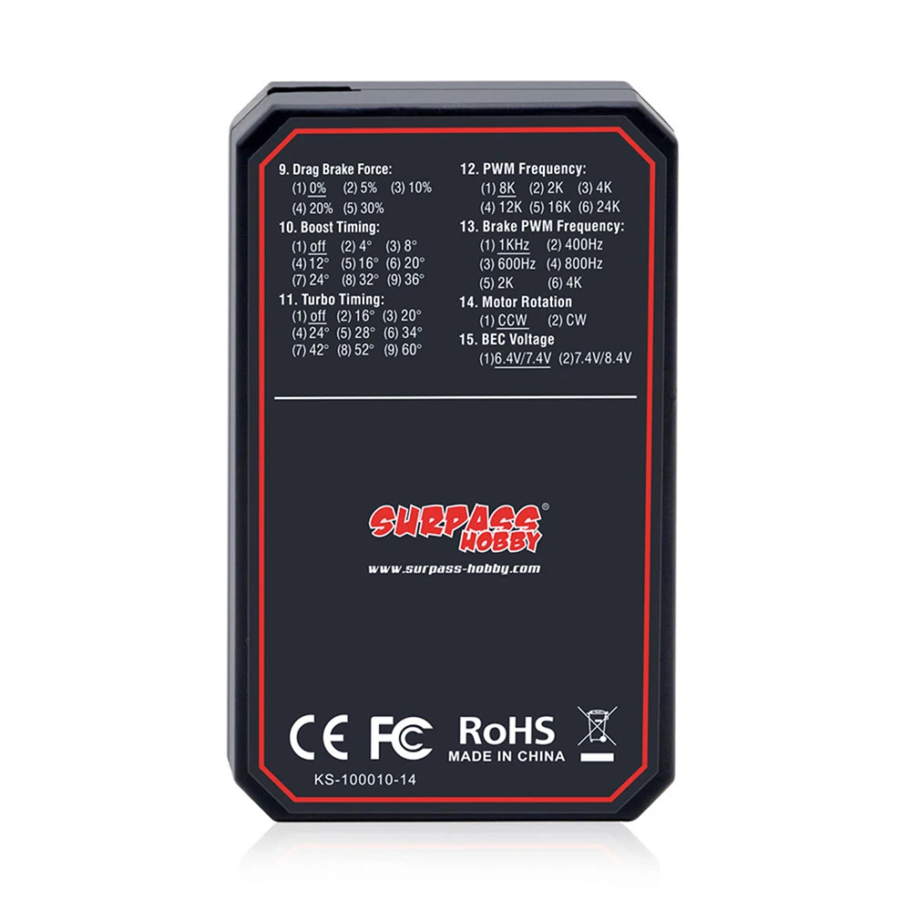 RC Car Supersonic LED Program Card For 45A/60A/80A/120A/150A ESC Brushless Electronic Speed