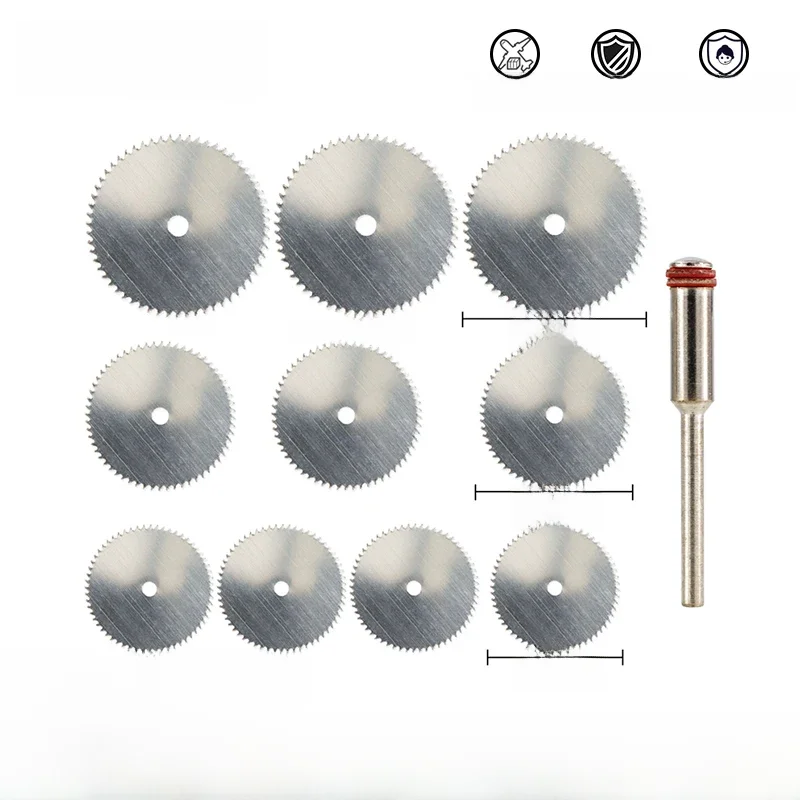 XCAN Saw Blade 11pcs Stainless Steel Mini Saw Blade with Mandrel Wood Metal Cutting Tool Disc