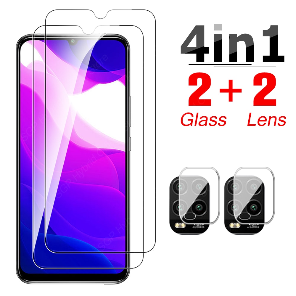 4in1 Protective Screen Tempered Glass For Xiaomi Mi 10 Lite 5G Camera Lens Protector Film Mi10 i 10i 10lite Mi10lite Protection