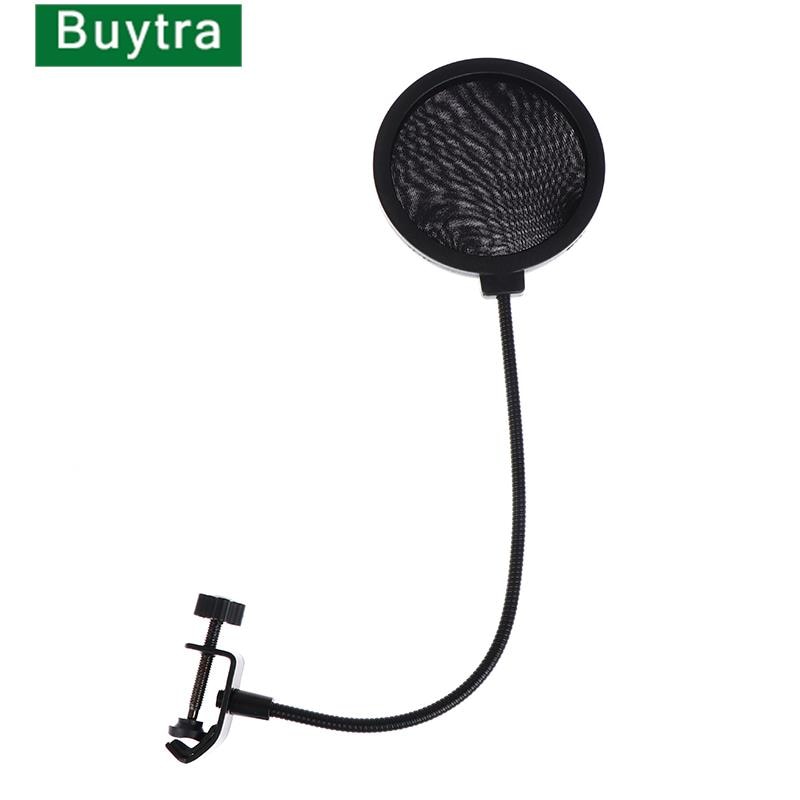 Durable Double Layer Windscreen Studio Microphone Flexible Wind Screen Mask Mic Pop Filter Bilayer Shield for Speaking Recording