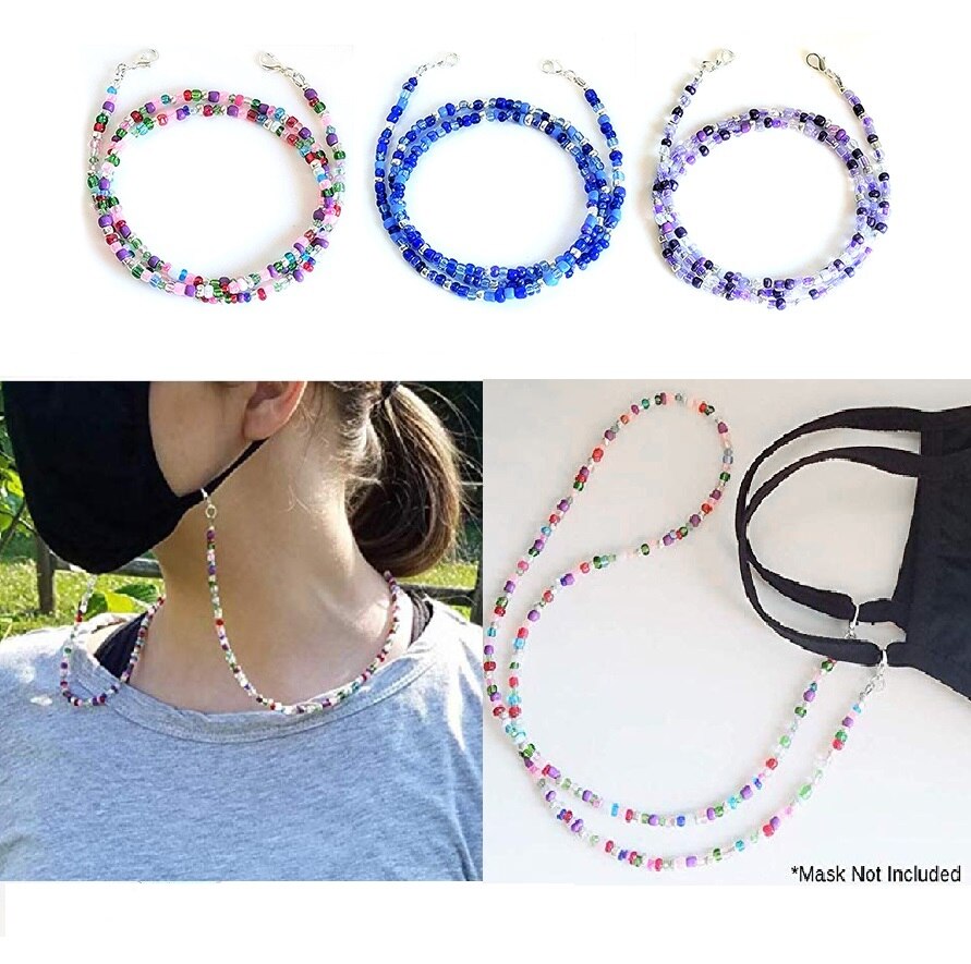 Bohemian Colored Mask Strap Unisex Adjustable Length Mask Chain Fashion Glasses Lanyard Anti-lost Reading Glasses Rope Strap