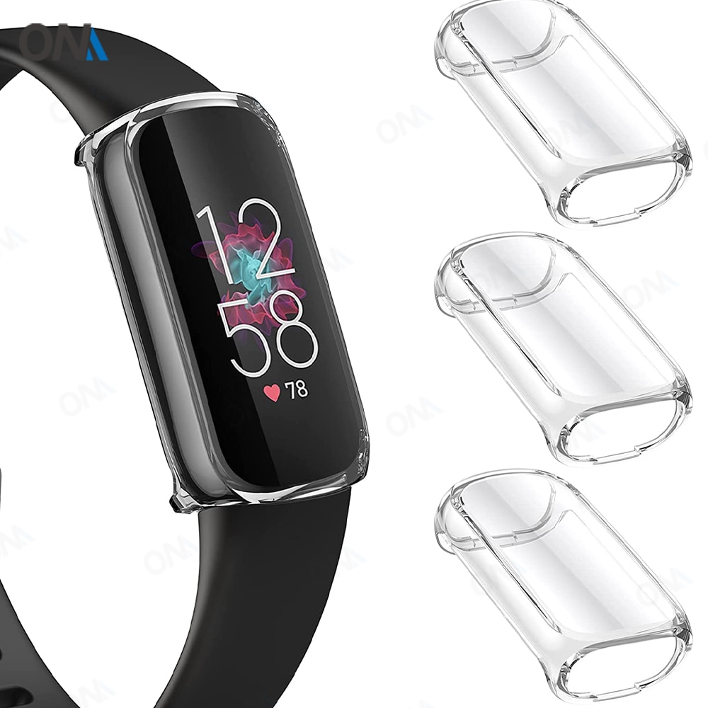 3 Pack Full Coverage Protective Case for Fitbit Luxe Watch Soft TPU Ultra-thin Screen Protector Cover Smartwatch Accessories