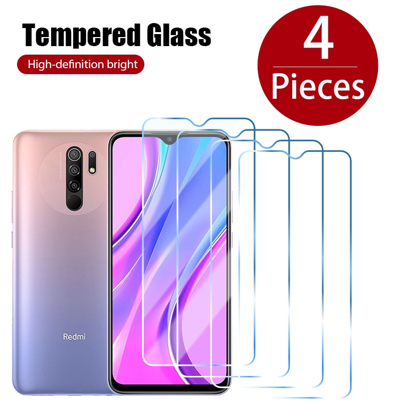 HD 4pcs tempered glass for redmi note 10 Pro max 10s screen protector glass for redmi note 9 pro max 9s 9t 8t 8 pro