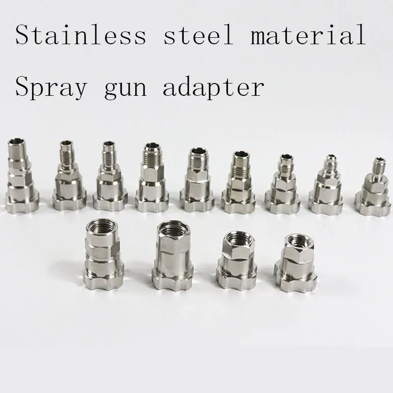 Stainless Steel Material Suitable For SATA Devilbiss Iwata Warte Avalon Spray Gun Adapter Car