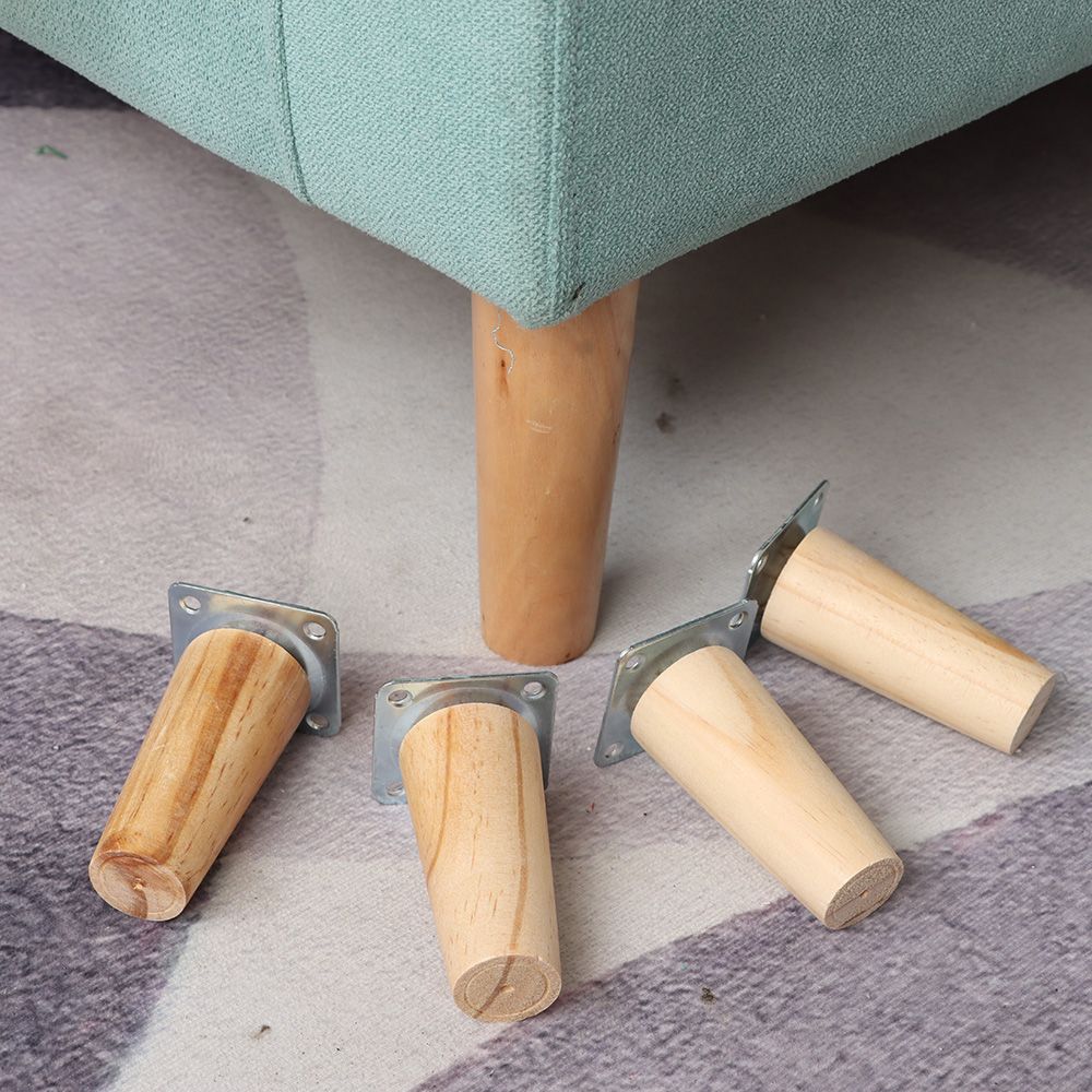 4Pcs Height 8/15/20CM Solid Wood Furniture Leg Inclined Cone Sofa Bed Cabinet Table And Chair Replacement Feet Sloping Feet Hot