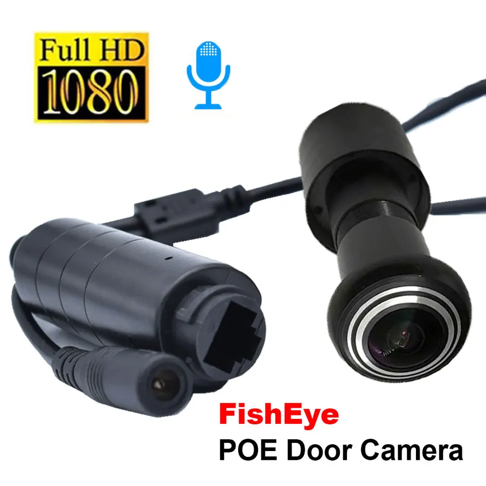 1080p Full Hd Cctv Audio Onvif Network xm Imx530 Fisheye Peephole Poe Mic Ip Door Camera For Home